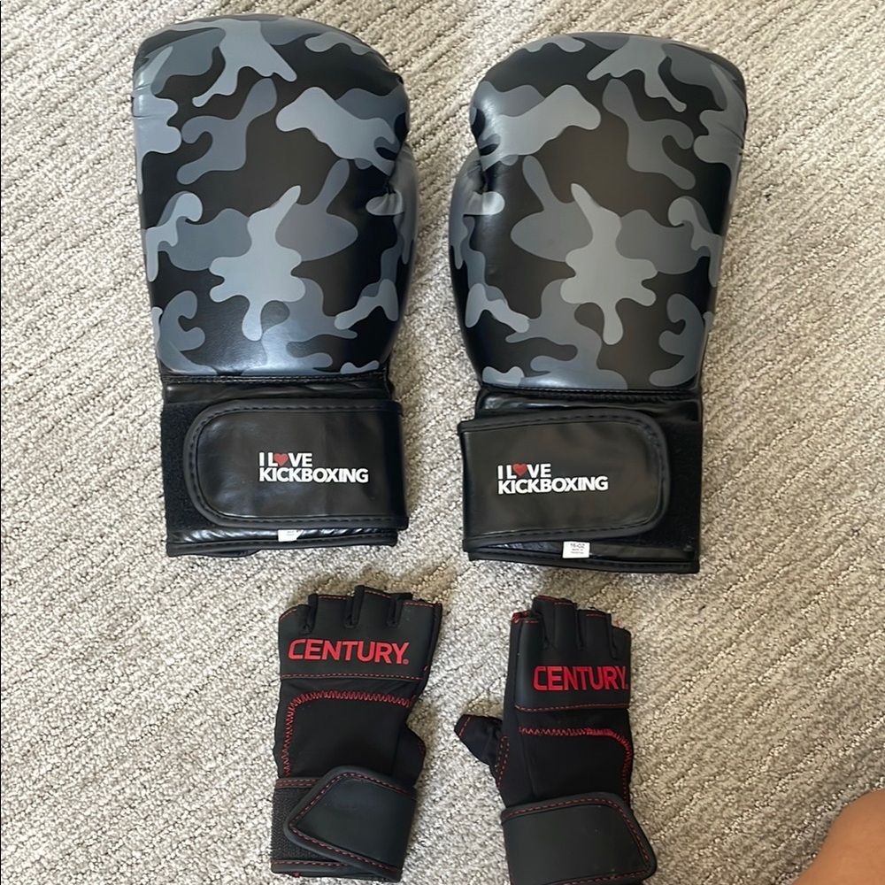 Camouflage Boxing Gloves and Century Hand Wraps
